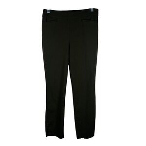 Chico's Pull On Pants Womens Olive Green Ankle Stud Detail Size 0.5R /US-6R